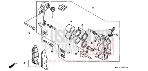 FRONT BRAKE CALIPER SLR650V de 1997